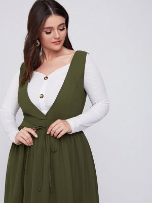 SheIn Макси платье размера плюс с узлом