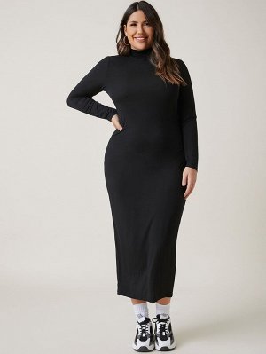 BASICS Одноцветный Повседневный Платья Plus Size