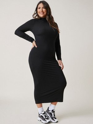 BASICS Одноцветный Повседневный Платья Plus Size