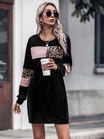 Леопардовый принт Повседневный Платья