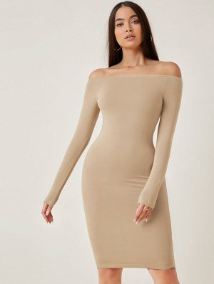 BASICS Облегающее платье с открытыми плечами