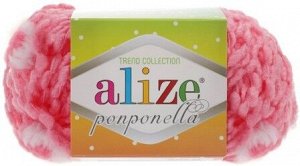 Пряжа Alize Pomponella Ализе Помпонела (8%Полиамид, 92%Акрил,) 100гр. 110м. color:5125(розовый). арт312730 Пр Турция.