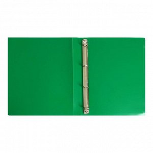 Папка на 4 кольцах А4, Calligrata, 25 мм, 500 мкм, зелёная