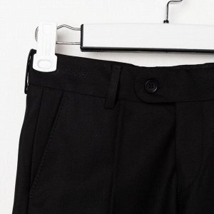 Школьные брюки для мальчика, цвет черный, рост 128 см (28)