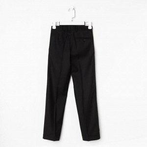Школьные брюки для мальчика, цвет черный, рост 128 см (28)