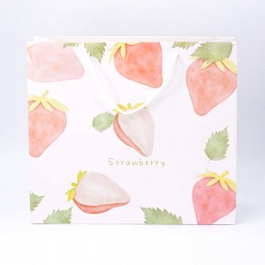 Подарочный пакет "Cake Strawberry", pink (350*120*310MM)