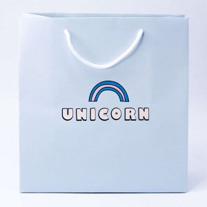 Подарочный пакет "Bobo Unicorn", green (250*110*260MM)