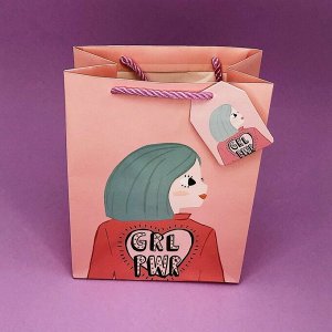 Пакет подарочный "Girl", S