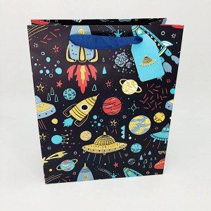 Подарочный пакет(M) "Space", (04)