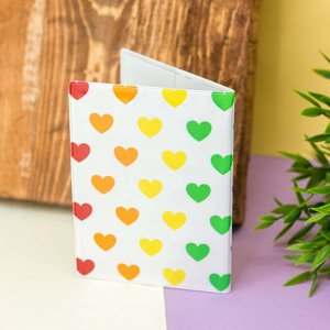 ОБЛОЖКА ДЛЯ ПАСПОРТА "Multicolored hearts"