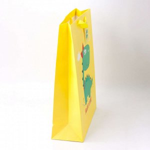 Подарочный пакет(S) &quot;Dino&quot;, yellow