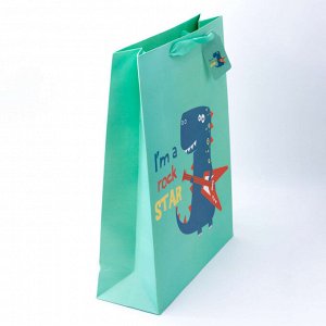 Подарочный пакет(S) "Dino", green