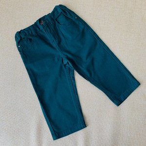 Брюки зеленые джинсовые легкие