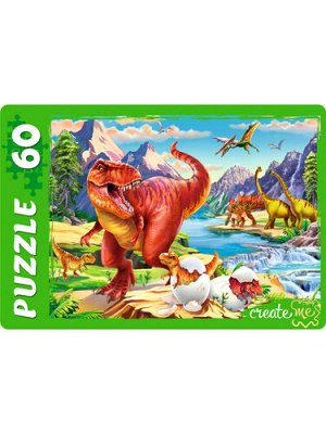 Пазлы 60 эл. Мир динозавров ,18*12,5*4 см