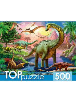 Пазлы 500  Мир динозавров ,15*18,5*6,5 см