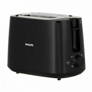 Тостер PHILIPS HD2581/90, 830 Вт, 2 тоста, 8 режимов, подогрев, разморозка, пластик, черный