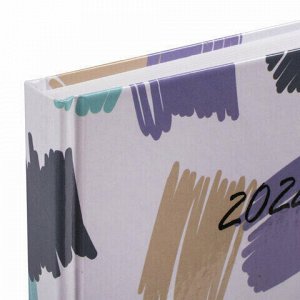 Ежедневник датированный 2022 (145х215 мм), А5, STAFF, ламинированная обложка, "Аbstraction", 113342