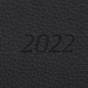 Ежедневник датированный 2022 А5 138x213 мм BRAUBERG "Stylish", под кожу, черный, 112788