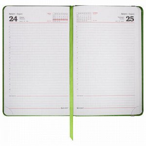Ежедневник датированный 2022 А5 138x213 мм BRAUBERG "Mosaic", под кожу, карман для ручки, зеленый, 112798