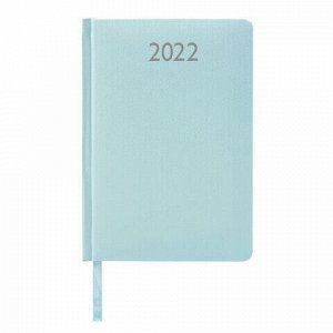 Ежедневник датированный 2022 А5 138x213 мм BRAUBERG "Profile", балакрон, мятный, 112766
