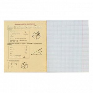 Тетрадь предметная «Предметы», 36 листов в клетку «Геометрия» со справочным материалом, обложка мелованный картон, блок офсет