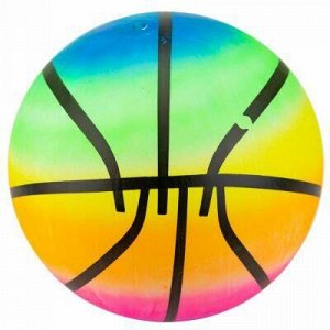 Мяч игровой "Баскетбол" д18см, радужный, ПВХ (Китай)