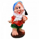 Скульптура-фигура для сада гипсовая &quot;Гном с мотыгой новый&quot; 2