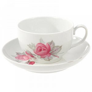 Чашка чайная фарфоровая "Дикая роза" 210мл, д8,5см, h6см, фо