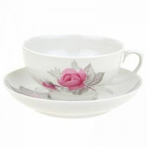 Чашка чайная фарфоровая "Дикая роза" 220мл, д10см, h5,5см, ф