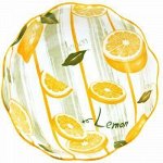 &quot;Лимон&quot; Салатник фарфоровый 570мл, д15,6х5,5см, фигурный, с