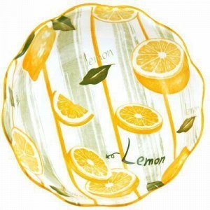 "Лимон" Салатник фарфоровый 570мл, д15,6х5,5см, фигурный, с