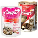 Консервированный корм для кошек &quot;Амурр&quot;  Говядина в соусе ж/б 415 гр. 1/20