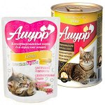 Консервированный корм для кошек &quot;Амурр&quot;  Курица в соусе ж/б 415 гр. 1/20