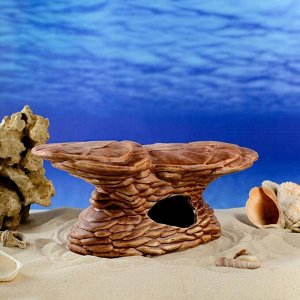 Декорация для аквариума "Грот", коричневая, 14х28х12 см