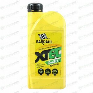 Масло моторное Bardahl XTEC V 0w20, синтетическое, ACEA A1/B1, универсальное, 1л, арт. 36811