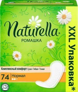 NATURELLA Аромат женские гигиенические прокладки на каждый день Ромашка Нормал 74шт