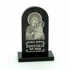 Икона из обсидиана на подставке "Богородица Иверская" 41*22*60мм