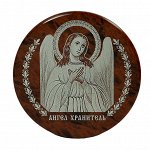 Икона автомобильная из обсидиана &quot;Ангел  Хранитель&quot; диаметр 47мм