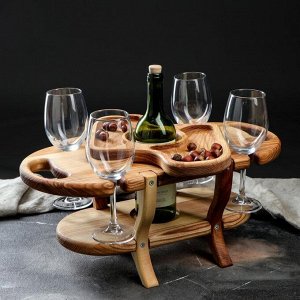 Подставка с блюдом для вина и закусок "Винница", 50х25 см