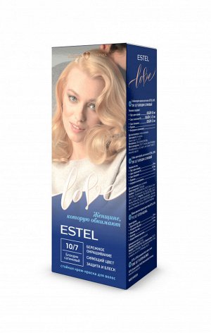 EL10/7 Стойкая крем-краска  для волос ESTEL LOVE тон 10/7 Блондин сатиновый