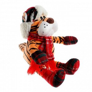 СИМА-ЛЕНД Мягкая игрушка «Тигр», с шарфом, 17 см