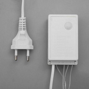 Гирлянда «Бахрома» 4 ? 0.6 м, IP44, прозрачная нить, 180 LED, свечение мульти, 8 режимов, 220 В