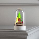 Фигура световая под куполом &quot;Машина с подарками&quot;, 6х6х9.5, LR1130, ТЁПЛОЕ БЕЛОЕ
