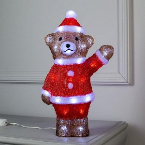 Светодиодная фигура «Медведь бурый» 25 x 40 x 14 см, акрил, 40 LED, 220 В, свечение белое