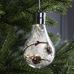 Елочный шар лампочка &quot;Шишки&quot;, 5 LED, от батареек, БЕЛЫЙ