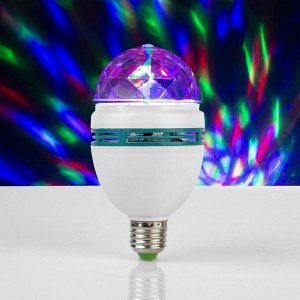 Лампа «Диско-шар», 8 см, Е27, свечение RGB