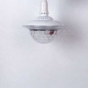 Световой прибор "Хрустальный шар", Е27, LED-42-220V, 2 динамика, Bluetooth, БЕЛЫЙ