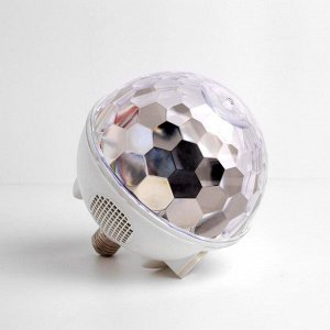 Luazon Lighting Световой прибор &quot;Хрустальный шар&quot;, Е27, LED-6-220V, 2 динамика, Bluetooth, БЕЛЫЙ