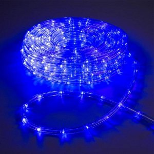 Световой шнур Luazon Lighting, 10 мм, IP65, 20 м, 24 LED/м, 220 В, 8 режимов, свечение синее