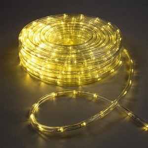 Световой шнур Luazon Lighting, 10 мм, IP65, 20 м, 24 LED/м, 220 В, 8 режимов, свечение тёплое белое